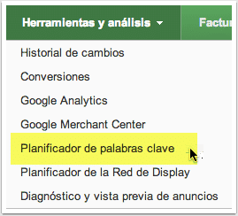 Google Adwords Keywords Planner